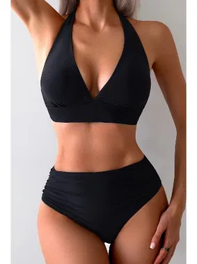 Angelsin Yandan Büzgülü Bikini Takım (Çıkartılabilir Kaplı) Angelsin MS 4300