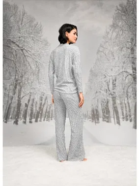 Doreanse Yandan Büzgülü Kadın T-Shirt İspanyol Paça Pantolon Takım Doreanse 26K4098 - Alternatif Görünüm