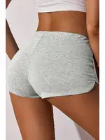 Yandan Yırtmaçlı ipli Mini Şort Gri Merry See MS 4302 Gri farklı açı