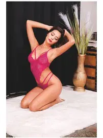 İzabel Yanları Açık Fantazi İpli kadın Body İzabel Z-006