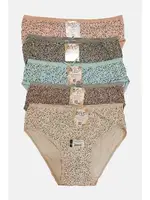 Yanları Dar Desenli Bato Yüksek Bel Kadın Külot Anıt 3884 - 10 Adet Asorti