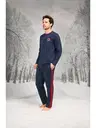 Yanları Şeritli Yuvarlak Yaka Cepli Erkek Pijama Takım Doreanse 26K4608