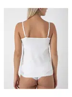 Yanları Transparan Dantelli Kadın İp Askılı Atlet Confeo C801-006  Beyaz farklı açı