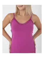 Yanları Transparan Dantelli Kadın İp Askılı Atlet Confeo C801-006  Mor görsel 10