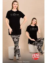 Lady Yeni Sezon Tayt Kısa Kollu Pijama Takımı Lady 12485