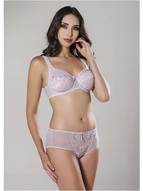 Moonlight Yüksek Bel Dantel Detaylı Pudra Kadın Slip Külot Moonlight 3123
