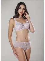 Yüksek Bel Dantel Detaylı Pudra Kadın Slip Külot Moonlight 3123 Pudra