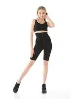 Yüksek Bel Sıkılaştırıcı Agraflı Korse Tayt FormActive 1022 Siyah görsel 11