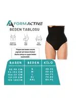 Yüksek Bel Slip Kadın Korse FormActive 1030  Siyah görsel 5