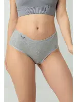 Yüksek Bel %100 Doğal Pamuk Likralı Rahat Kalıp Kadın Bato Külot Miorre 002-202020 Füme farklı açı