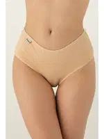 Yüksek Bel %100 Doğal Pamuk Likralı Rahat Kalıp Kadın Bato Külot Miorre 002-202020 Ten görsel 8