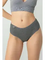 Yüksek Bel %100 Doğal Pamuk Likralı Rahat Kalıp Kadın Bato Külot Miorre 002-202020 Füme görsel 9
