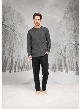 Doreanse Yuvarlak Yaka Cepli Uzun Kollu Erkek Pijama Takım Doreanse 26K4597