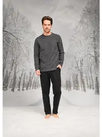 Doreanse Yuvarlak Yaka Cepli Uzun Kollu Erkek Pijama Takım Doreanse 26K4597