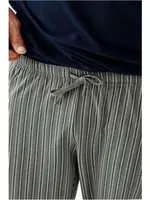 Yuvarlak Yaka Kısa Kollu Çizgili Cepli Erkek Pijama Takımı Arnetta 3011-X Yeşil görsel 4