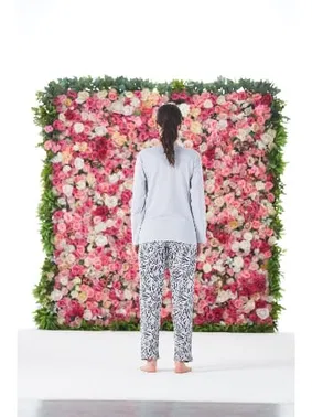 Estiva Zebra Desenli Kısa Kollu Penye Lycra Kadın Pijama Takımı Estiva 25172 - Alternatif Görünüm