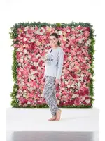 Zebra Desenli Kısa Kollu Penye Lycra Kadın Pijama Takımı Estiva 25172 Gri görsel 5