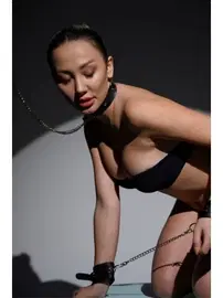 missisX Zincirli El Boyun Fantazi Harness Kelepçe Esaret MissisX 8009