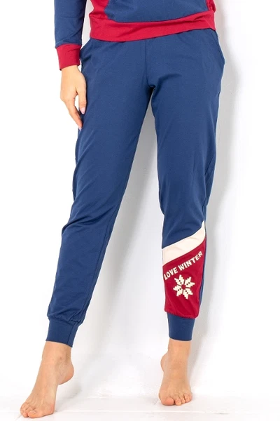 Yazılı Cepli Tek Kadın Pijama Altı Doremi 002-001041