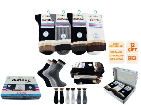 12'li Dikişsiz Yıkamalı Kokulu Bayan Çorap Dündar 4209-7