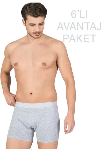Erkek Likralı Boxer 6lı Avantaj Paket ByDon G301