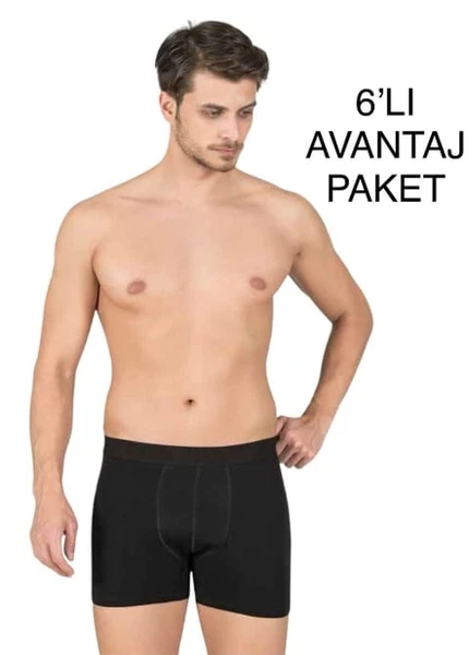 Erkek Likralı Boxer 6lı Avantaj Paket ByDon S301