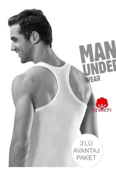 Erkek Sporcu Ribana Rambo Atlet 3lü Avantaj Paket ByDon SA3