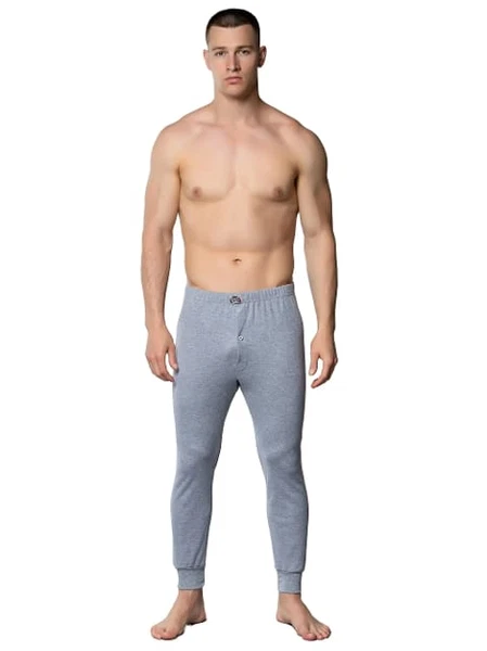 İnterlok Erkek Pijama Alt Gri Gümüş 4017