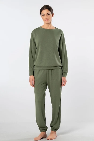 Uzun Kollu Bisiklet Yaka Jogger Kadın Eşofman Takımı Türen 3611