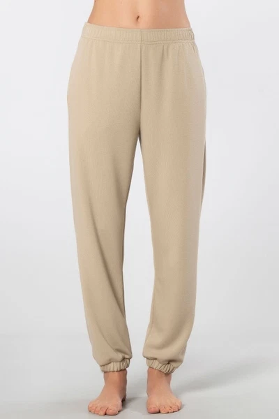 Jogger Cepli Lastikli Bej Kadın Pantolon Türen 3614