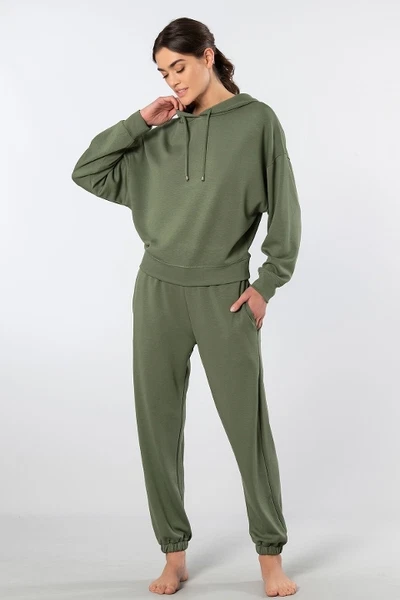 Cepli Kapüşonlu Kadın Jogger Eşofman Takımı Türen 3609