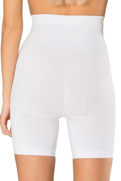 Beyaz Kısa Paçalı Toparlayıcı Yüksek Bel Kadın Korse FormActive 1011