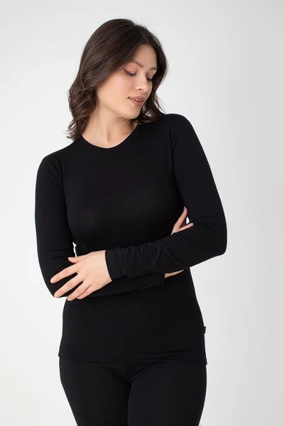 Modal Uzun Kollu Bisiklet Yaka T-shirt Confeo C801-024