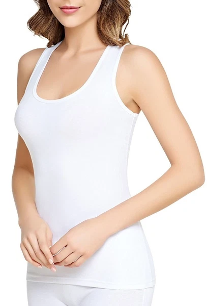 Beyaz Ribana Bayan Kalın Askılı Atlet 6 lı Tutku 0136