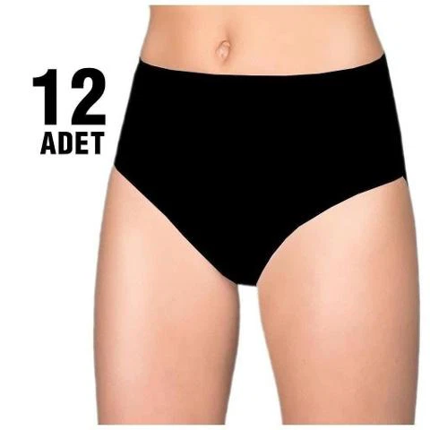 Renkli Bayan Likralı Bato Külot 12'li Tutku 0925