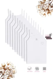 %100 Pamuklu Ribana Esnek Rahat Önü Taşlı Ip Askılı Atlet 10'lu Paket Özkan 0817
