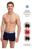 3'lü Erkek Boxer Siyah Kırmızı Lacivert Erkek Boxer Us. POLO Assn. 80585 Görsel farklı açı