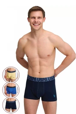 Us. POLO Assn. 3'lü Sarı Lacivert Erkek Boxer Sarı Lacivert Saks Erkek Boxer Us. POLO Assn. 80587 - Alternatif Görünüm