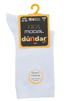 4 Mevsim 12'li Çocuk Modal Çorap Dündar 8177 Beyaz detay görünüm