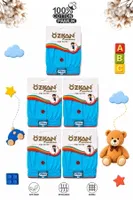 5'li Paket Erkek Çocuk %100 Pamuklu Premium Kumaş Rahat Klasik Kesim Süprem Penye Boxer Şort Külot Özkan 31223 Mavi görsel 11