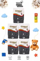 5'li Paket Erkek Çocuk %100 Pamuklu Premium Kumaş Rahat Klasik Kesim Süprem Penye Boxer Şort Külot Özkan 31223 Gri Melanj
