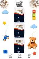 6lı Paket Erkek Çocuk %100 Pamuklu Premium Kumaş Rahat Klasik Kesim Süprem Penye Boxer Özkan 31223 Lacivert farklı açı
