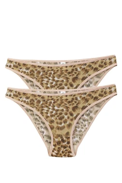 Akbeniz Akbeniz Kadın Leopar Desenli 2'li Slip S0021