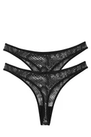 Kadın Siyah Yılan Desenli 2'li Tanga Slip Akbeniz S0012 Siyah