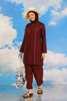 Akbeniz Kadın Tam Tesettür Bordo Mayo 31060 Bordo detay görünüm