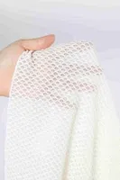 Angelsin Bağlamalı Alt Üst Pareo Üçgen 4'lü Brezilya Bikini Takım Set(Çıkartılabilir Kaplı) Beyaz MS4395-1000 Beyaz görsel 9