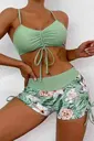 Büzgü Ayarlı Baskılı Deniz Şortu Bikini Alt Angelsin MS43888 Lila