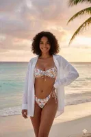 Çiçek Baskılı Bikini Üstü Angelsin MS43879 Çok Renkli görsel 5