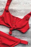Angelsin Kırmızı Şık Bikini Takım Kırmızı görsel 4