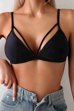 Angelsin Metal Kopçalı Şık Bikini Üstü (Çıkartılabilir Kaplı) Angelsin MS43909